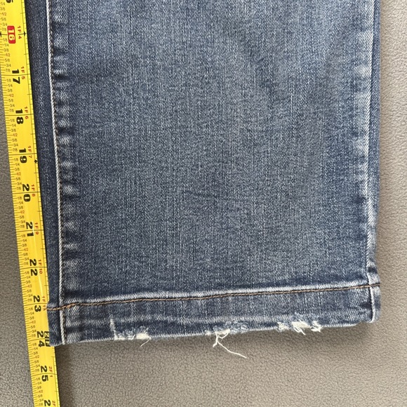 Judy Blue Jeans Womens 11 30 Blue High Rise Wide Leg Crop Vintage Wash JB88592 - Picture 9 of 11